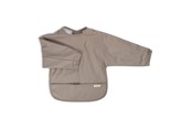 Babyspullen - Filibabba Bib w. sleeves - Warm Grey - FI-03344