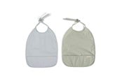 Babyspullen - Filibabba Bib with ties 2-pack - Pearl Blue + Desert Sage - FI-03339