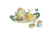 Speelkeuken en apparatuur - Classic World Wooden Vintage Tea Set with Tray 14 pcs. - 50576