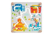Speelgoed voor baby's - Classic World Wooden Board Sorting Game 2in1 City and Waste Separation - 40051
