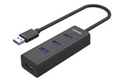 USB hub - Unitek - hub - 4-in-1 USB-A - 4 ports USB hub - 4 - Zwart - Y-3089V01