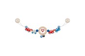 Speelgoed voor baby's - Goki Wooden Stroller Chain Cars with Clips - 65197