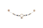 Speelgoed voor baby's - Goki Wooden Stroller Chain Star Blue with Clips - 65250