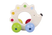 Speelgoed voor baby's - Goki Wooden Gripping Ring Hedgehog Color - 65320