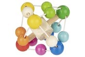 Speelgoed voor baby's - Goki Wooden Gripping Ring Rainbow - 65331