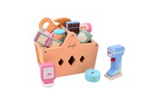 Doen-alsof spelen - Jouéco Filled Wooden Shopping Basket - 80122