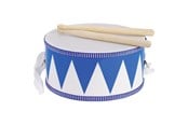 Houten speelgoed - Goki Wooden Drum with Sticks Blue/White - 61898