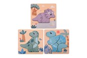 Puzzels - Jouéco Wooden Dino Puzzle Hout - 80157