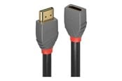 Beelscherm- en tv-kabel - Lindy Anthra Line HDMI extension cable with Ethernet - 2 m - 36477
