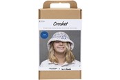 Schrijf- en tekenartikelen - Creativ Company Craft Kit Crochet - Chunky Bucket Hat - Blue/Light Natural/Yellow - 977646