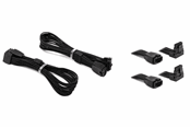Voedingskabel (intern) - DUTZO Sleeved PCI-E 12V-2x6 verlengkabel duo-verpakking - Lock pin up & down - Zwart - DSC-PCEP30TPBLK