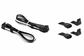Voedingskabel (intern) - DUTZO Sleeved PCI-E 12V-2x6 verlengkabel duo-verpakking - Lock pin up & down - Zwart / wit - DSC-PCEP30TPBW