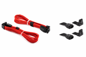 Voedingskabel (intern) - DUTZO Sleeved PCI-E 12V-2x6 verlengkabel duo-verpakking - Lock pin up & down - Rood - DSC-PCEP30TPRED
