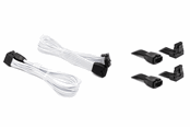 Voedingskabel (intern) - DUTZO Sleeved PCI-E 12V-2x6 verlengkabel duo-verpakking - Lock pin up & down - Wit - DSC-PCEP30TPWHT