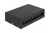 Accessoires - DeLOCK Keystone Patch Panel 8-Port Black - 43413