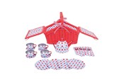 Speelkeuken en apparatuur - Bigjigs Tea Set in Red Storage Basket - BJ630