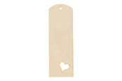 Hobby artikelen - Playwood - Bookmark with Heart Shape Plywood - sl199