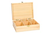Schrijf- en tekenartikelen - Playwood - Decorate your own Wooden Tea Chest 6 compartments - SL012