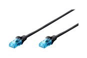 Netwerk - kabel - DIGITUS Professional patch cable - 25 cm - black - Zwart - 0.25m - DK-1512-0025/BL
