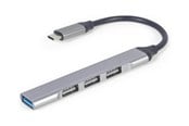 USB hub - Gembird - hub - USB Type-C silver - 4 ports USB hub - 4 - Zilver - UHB-CM-U3P1U2P3-03