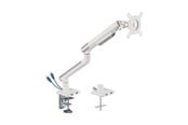 Monitorbevestiging - DUTZO Monitor arm voor 1 monitor (17"-32") - Slim USB editie (Wit) - MMASLIUW-1