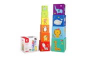 Speelgoed voor baby's - Classic World - Stacking Blocks Numbers and Animals 10pcs. - 3567