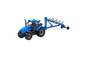 Speelgoedauto - Cavallino Toys - Cavallino Tractor with Plow Blue Scale 1:32 - 1264FM04