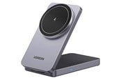 Mobiel - Adapters & Opladers - UGREEN 2-In-1 Magnetic Wireless Charger Grey - 45056-UG
