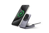 Mobiel - Adapters & Opladers - UGREEN Qi2 15w 2-In-1 Wireless Charger Magsafe Fast Charging Station Grey - 45023-UG