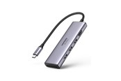 USB hub - UGREEN 6-In-1 Usb C Hub 4k@60hz USB hub - 6 - Zilver - 60383-UG
