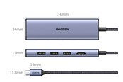 USB hub - UGREEN Usb-C Multifunction Adapter USB hub - 3 - Zilver - 20956A-UG