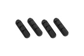 Kabelgoot, Kabelhoes & Kabelbinders - DUTZO Kabelhouders - 3 gaten - verpakking van 4 stuks - zwart - DCORDHOL3BLK