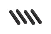 Kabelgoot, Kabelhoes & Kabelbinders - DUTZO Kabelhouders - 5 gaten - verpakking van 4 stuks - zwart - DCORDHOL5BLK