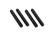Kabelgoot, Kabelhoes & Kabelbinders - DUTZO Kabelhouders - 7 gaten - verpakking van 4 stuks - zwart - DCORDHOL7BLK