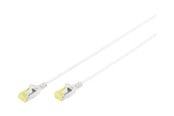 Netwerk - kabel - DIGITUS Slim - patch cable - 1 m - grey - Grijs - 1m - DK-1624-A-010S