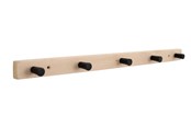Toolboxen & Opslagsystemen - Home>it coat rack with 5 hooks 50 cm natural/black hook beech - 12294