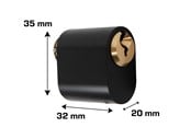 Deurbeugels en scharnieren - Home>it oval cylinder matt black with 7 pins with 3 keys (1 pc.) - 25731