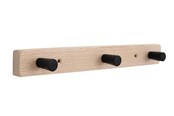 Toolboxen & Opslagsystemen - Home>it coat rack with 3 hooks 28 cm natural/black hook beech - 12293