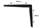 Deurbeugels en scharnieren - Home>it table support with T-profile 30x40 cm matt black - 16323