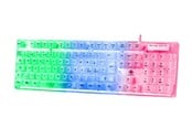 Toetsenbord - Deltaco GAMING DK250 Transparent Membrane Keyboard - Gaming toetsenbord - Noords - Transparent - GAM-181-T