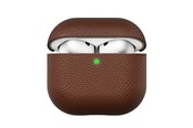 Headphones/Headsets - KeyBudz Artisan Series Leather Case for Airpods 4:th gen - Natural Brown - AP4_S3_NBN