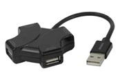 USB hub - Deltaco USB Hub - 4x USB-A USB hub - 4 - Zwart - UH-737