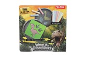 Creatief spelen - World of Dinosaurs Sidewalk Chalk Dino with Stencils 10pcs. - 61044A