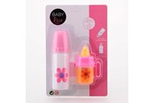 Pop, teddybeer en materiaal - Baby Rose - Feeding Bottles 2pcs - 27475
