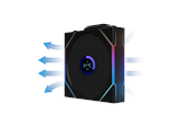 Case Fan - Lian Li UNI FAN TL Wireless LCD Reverse - Case ventilator - 120mm - Zwart met RGB-licht - 33 dBA - G99.12RTLLCD1W1B.00