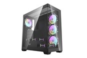 Case - Darkflash DS900 computer case (black) + 7 ARGB fans - Case - Miditower - Zwart - DS900 Black + fans
