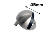 Deurbeugels en scharnieren - Home>it door stop for floor Ø4.5 x 2.5 cm brushed steel - 13158