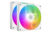 Case Fan - ID-Cooling AS-140-ARGB-W (2-pack) - Case ventilator - 140mm - Wit met RGB-licht - 25 dBA - AS-140-ARGB-W DUET