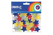 Schrijf- en tekenartikelen - Haza Witbaard - Foam stickers Stars Glitter 54 pcs. - 192307