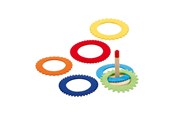 Speelgoed - Goki - Wooden Ring Throwing Game with 6 Felt Rings - 56776